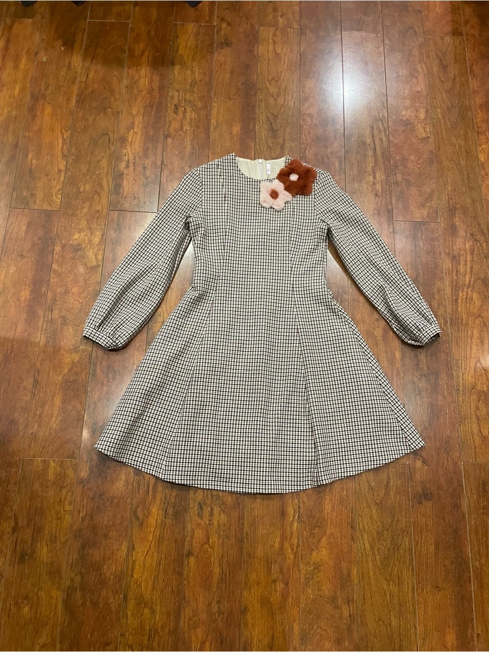Il Gufo Gingham Long-Sleeve Dress